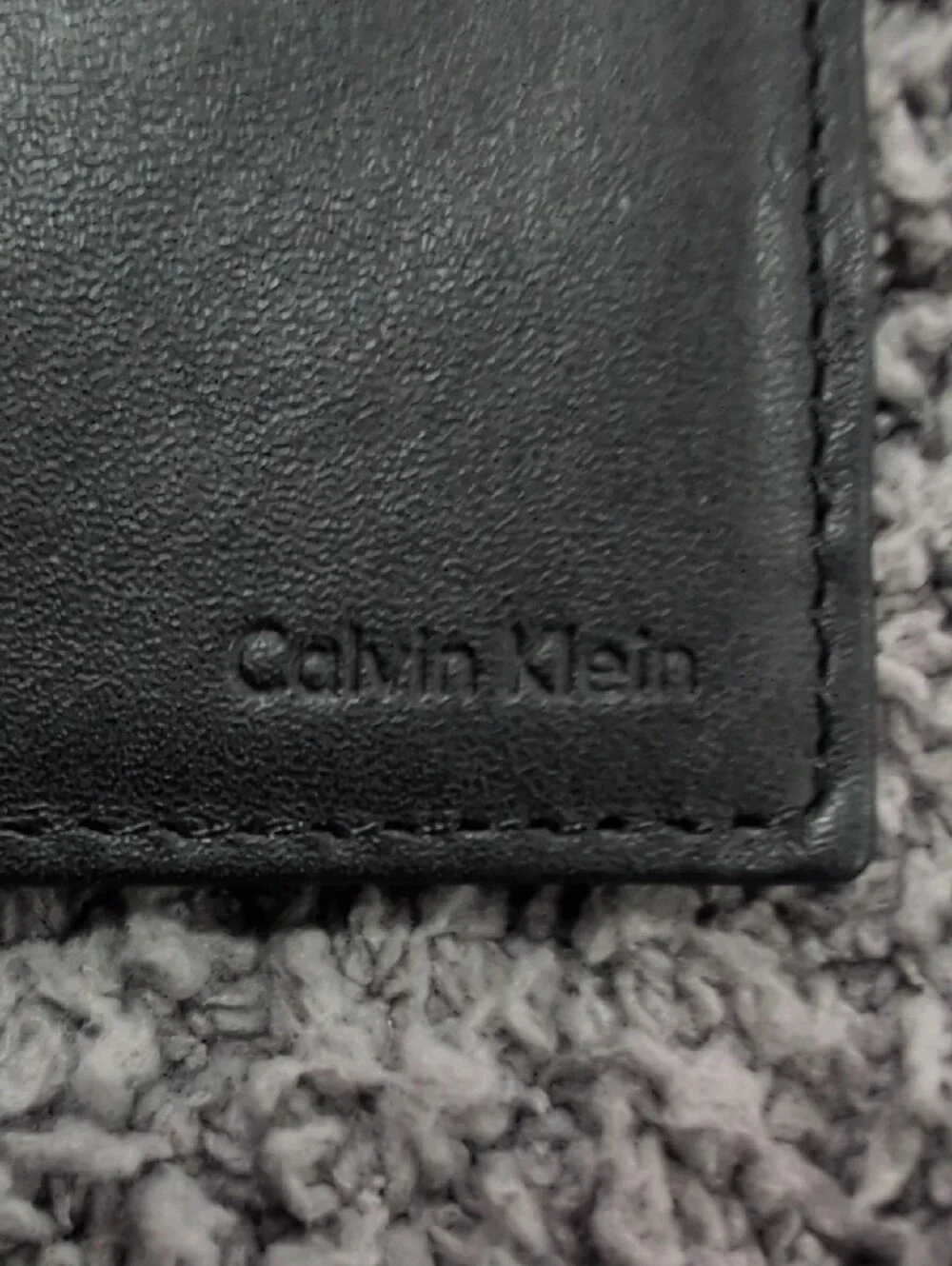 Calvin Klein Black Leather Card Sleeve Wallet